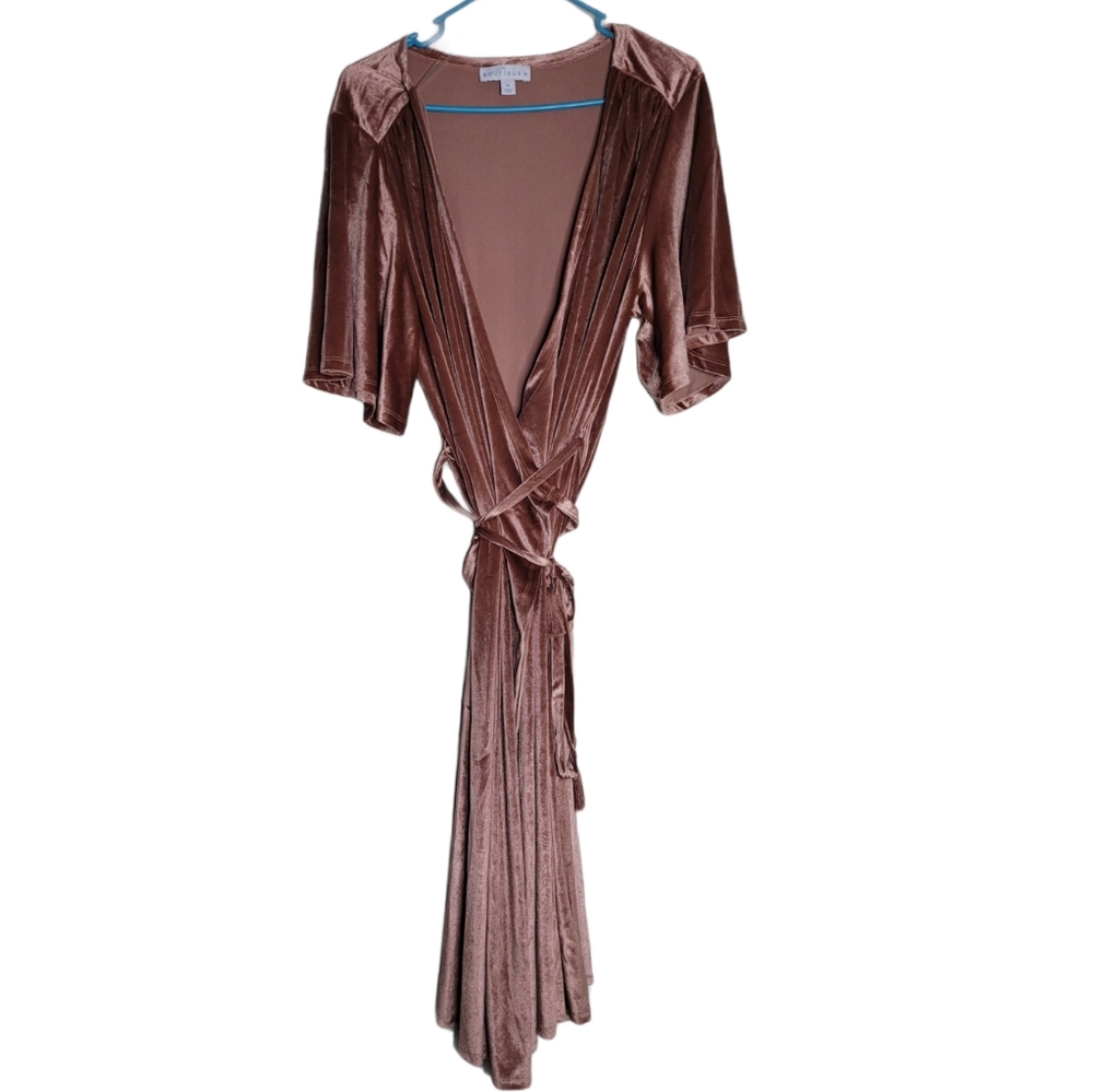 Boutique Dusty Rose Wrap Dress